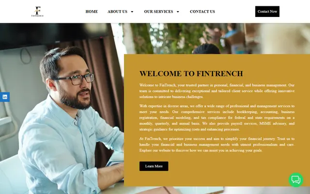 Fin-Trench website built by TechGeekStudio